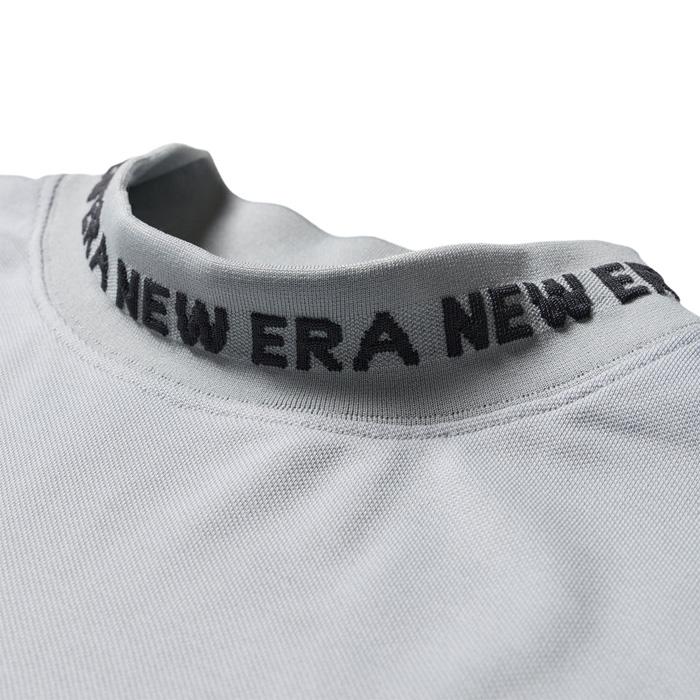 ニューエラ ゴルフ 半袖 ミッドネック Tシャツ 鹿の子 グレー