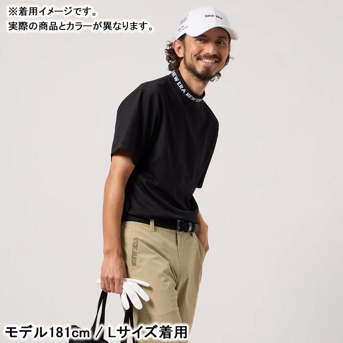 ニューエラ ゴルフ 半袖 ミッドネック Tシャツ 鹿の子 グレー