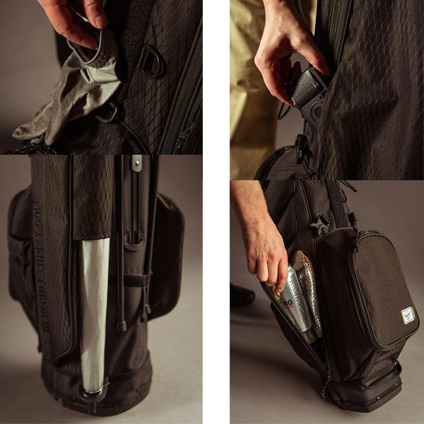 ハーシェル ゴルフ キャディバッグ WATT LIGHT STAND BAG ブラック