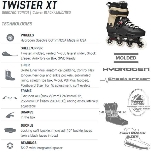 ローラーブレード TWISTER XT 2026 インラインスケート ROLLERBLADE