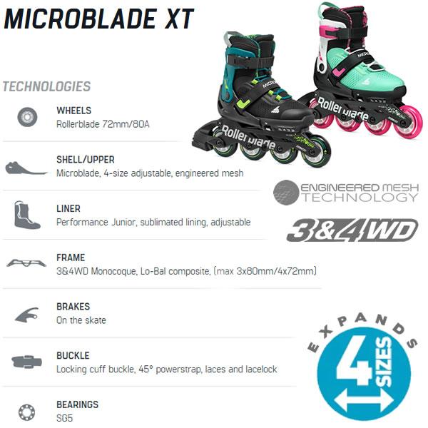 ローラーブレード キッズ用インラインスケート MICROBLADE XT 子供用