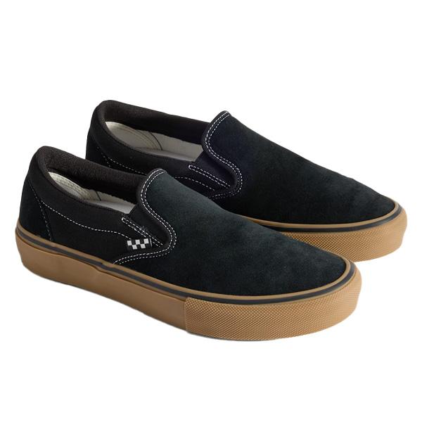 VANS スリッポン　スケボー　レア品　オススメ バンズ スニーカー VANS SKATE SLIP-ON / BLACK/GUM (VN000EG5B9K