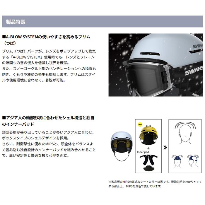 SWANS ヘルメット Mips NOVAQ HSF-261 MIPS / MBK マットブラック(26