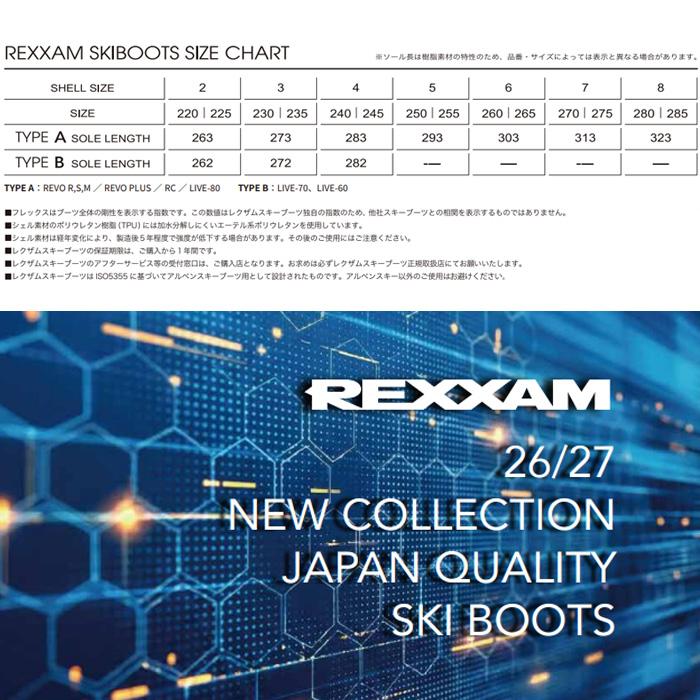 予約】レクザム スキーブーツ REVO PLUS 110 / IRON NAVY (26-27 2027