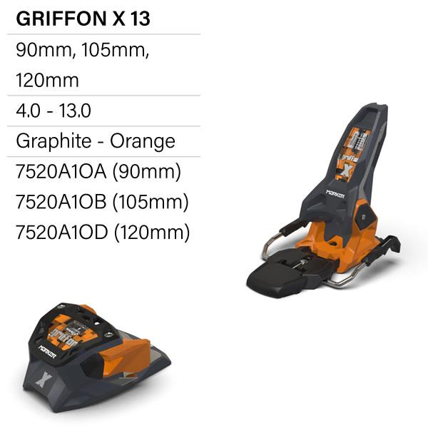 マーカー ビンディング GRIFFON X 13 GRAPHITE-ORANGE (26-27 2027