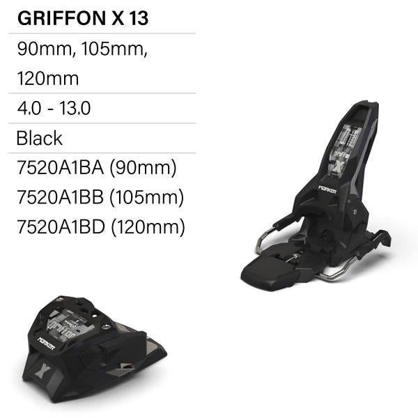 MARKER GRIFFON スキー ビンディング マーカー ビンディング GRIFFON X 13 BLACK (ブラック) (26-27 2027