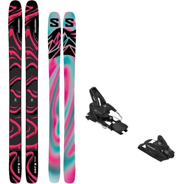 サロモン スキー板 QST 106 BLK PINK + 27 サロモン STRIVE 14 GW