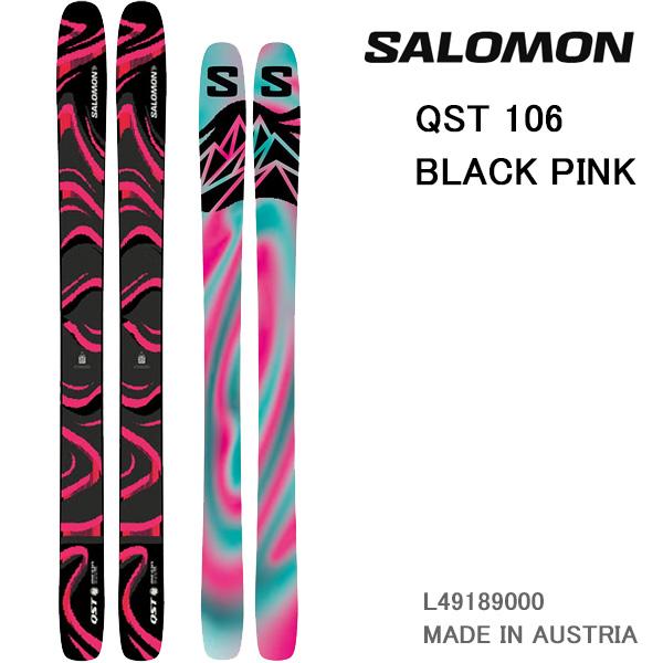 サロモン スキー板 QST 106 BLK PINK + 27 サロモン STRIVE 14 GW