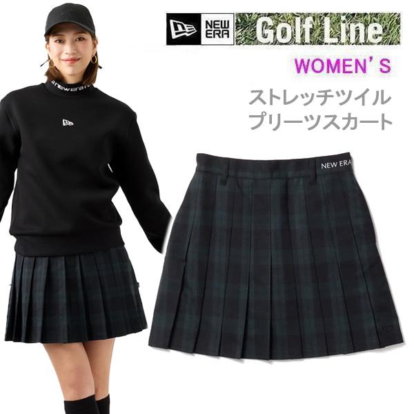 ニューエラ ゴルフウェア レディース プリーツスカート チェック