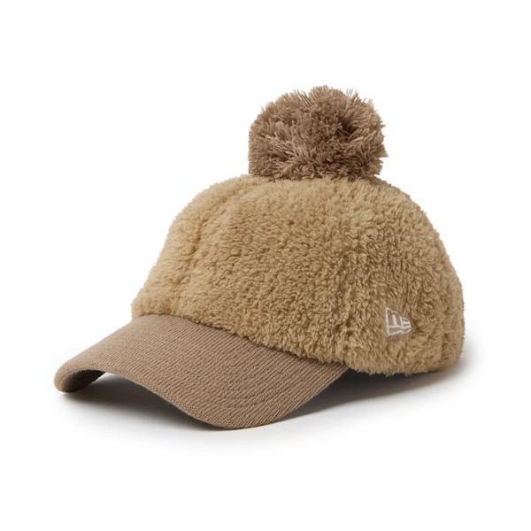 ニューエラ ゴルフ キャップ Women's 9TWENTY ポンポン キャメル
