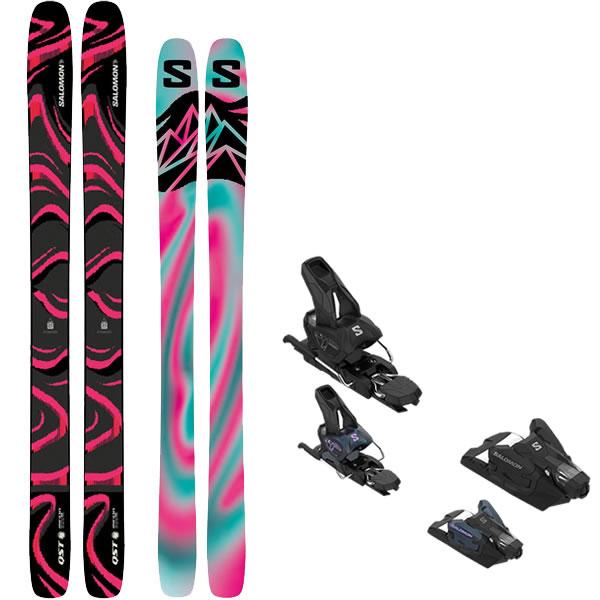 サロモン スキー板 QST 106 BLK PINK + 27 サロモン STRIVE 12 GW
