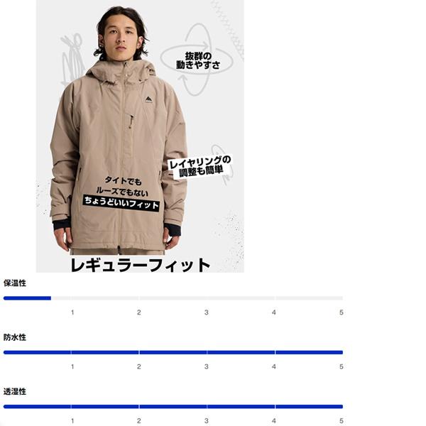 バートン 26-27 スノーボードウェア メンズ ゴアテックス ジャケット