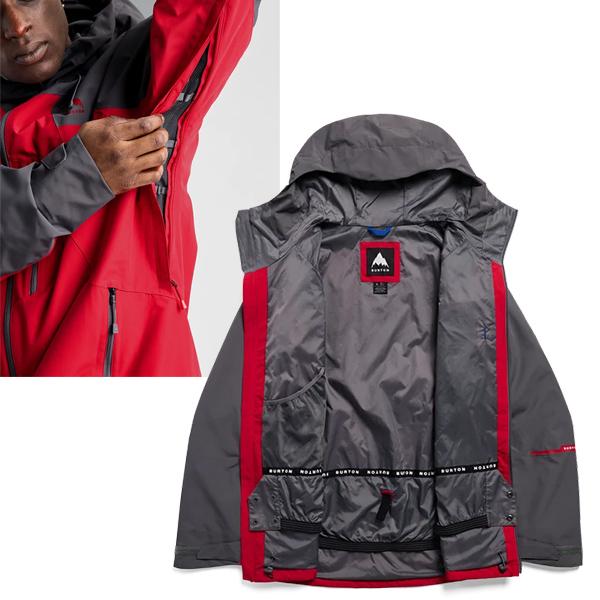 Burtonバートンスキーウェアスノーボードジャケットパーカー灰色グレー赤レッド バートン 26-27 スノーボードウェア ジャケット RESERVE 2L jacket