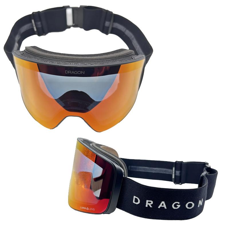 DRAGON ドラゴン ゴーグル(ブラック、オレンジレンズ)美品 DRAGON ドラゴン スノーボード ゴーグル SLAIN MAG / SCREEN 調光