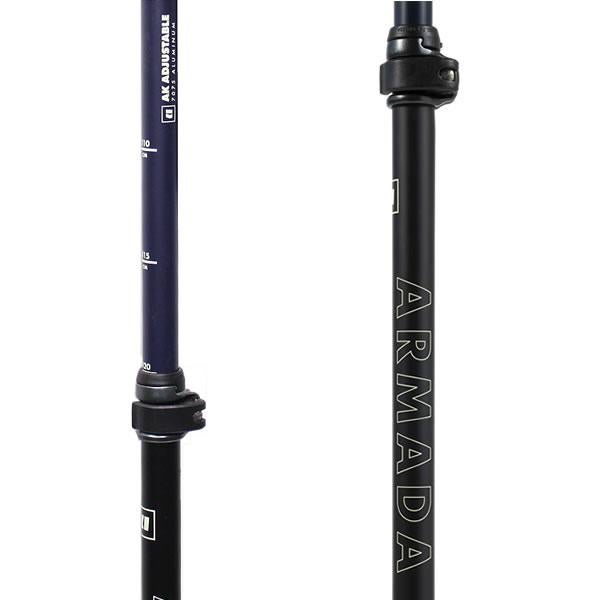 アルマダ スキーポール AK ADJUSTABLE Blue-Green 上下段アルミ 伸縮