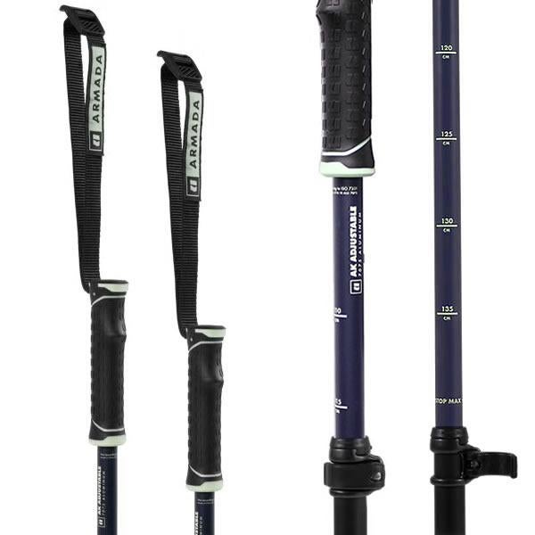 アルマダ スキーポール AK ADJUSTABLE Blue-Green 上下段アルミ 伸縮